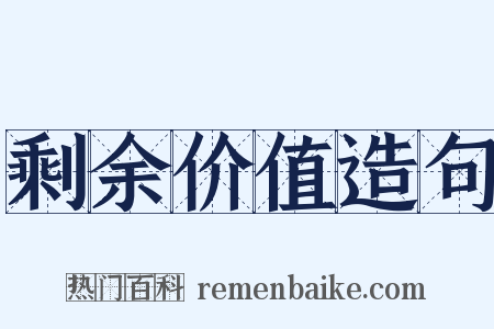 剩余价值造句是什么意思的图片